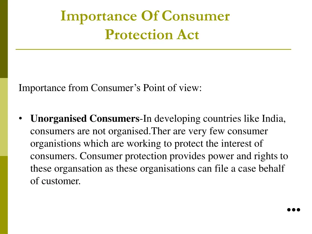 importance of consumer protection act