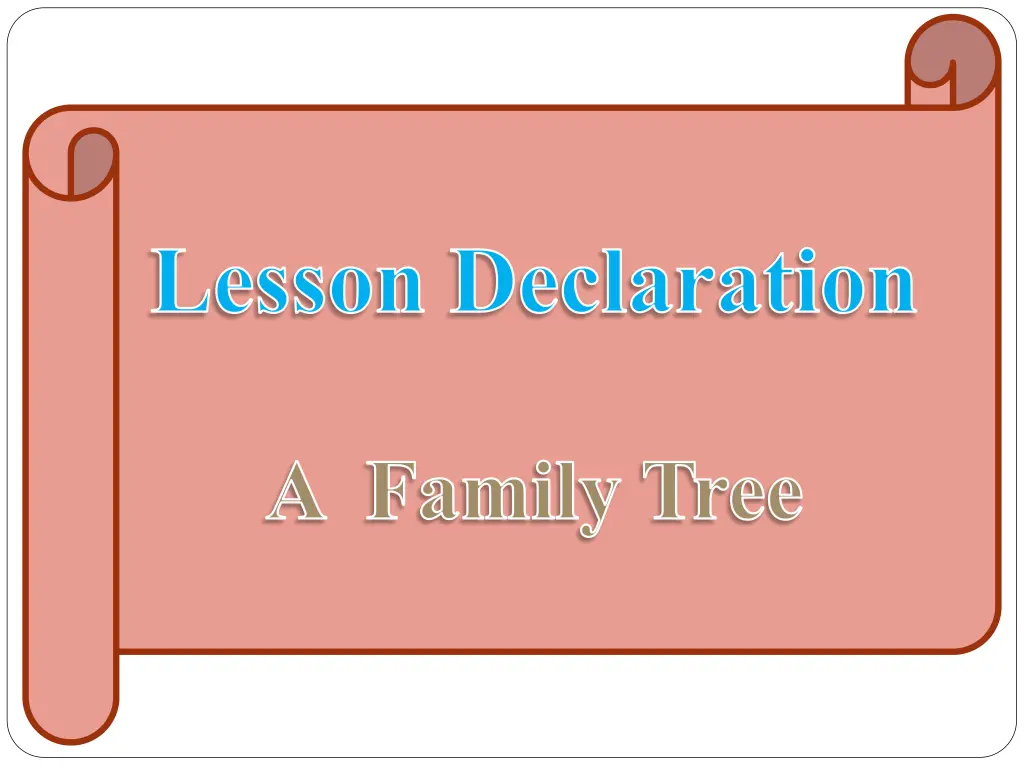 lesson declaration