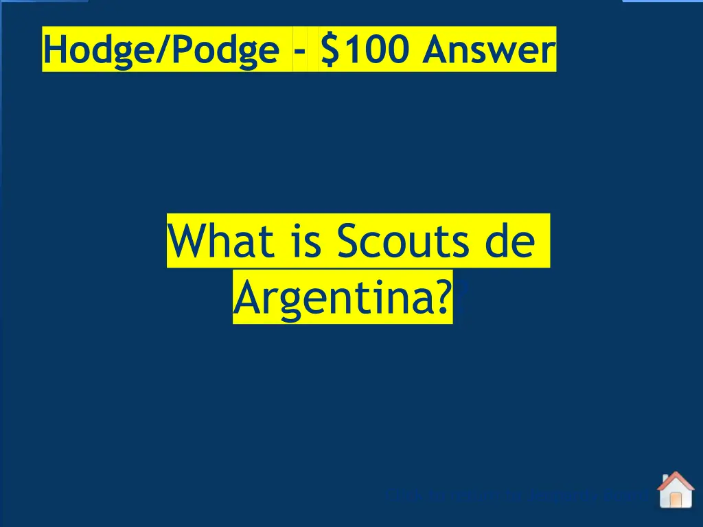 hodge podge 100 answer