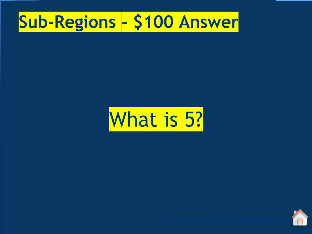 sub regions 100 answer