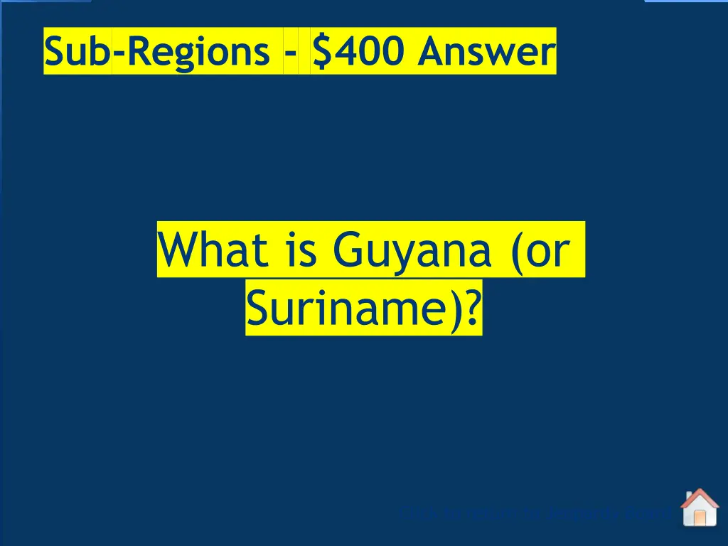 sub regions 400 answer