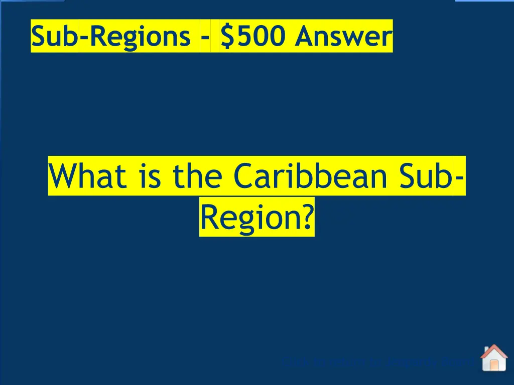 sub regions 500 answer