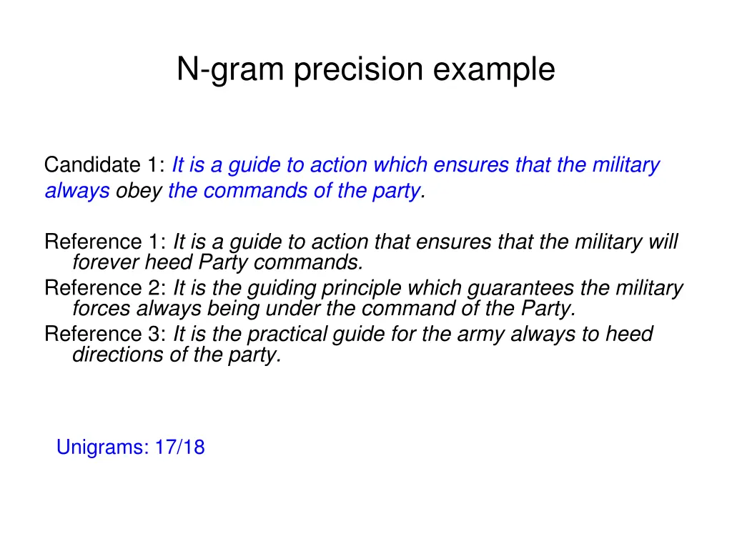 n gram precision example 1