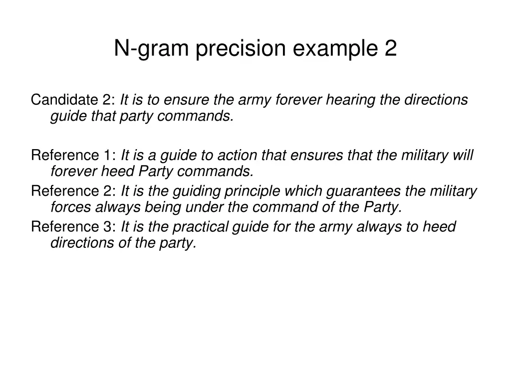 n gram precision example 2 1