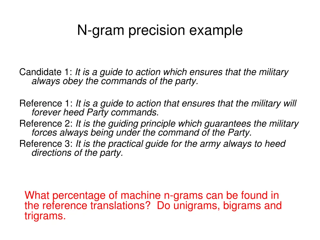 n gram precision example