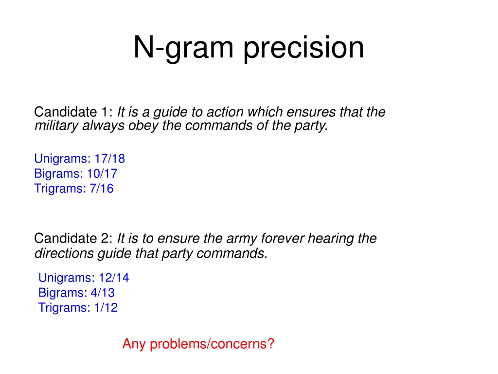 n gram precision