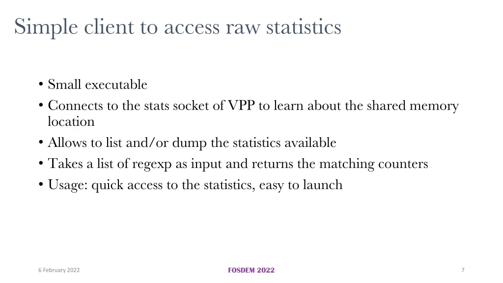 simple client to access raw statistics