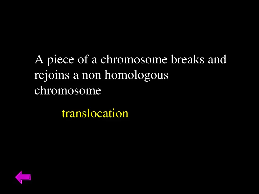 a piece of a chromosome breaks and rejoins