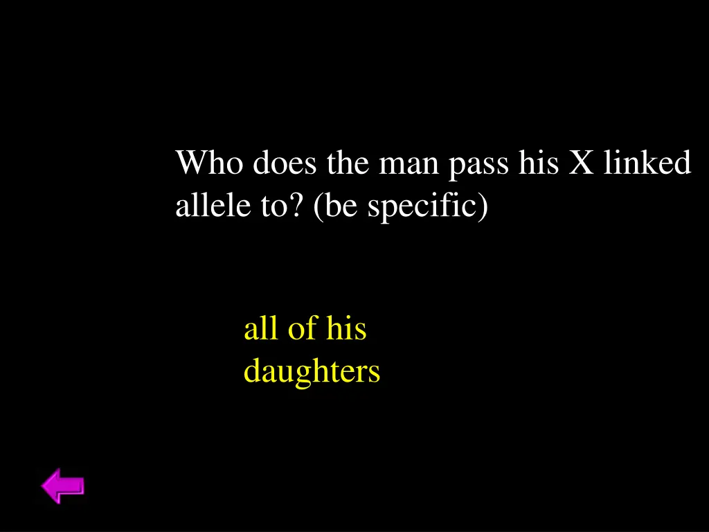 who does the man pass his x linked allele