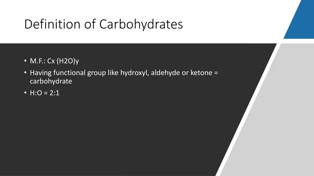 definition of carbohydrates