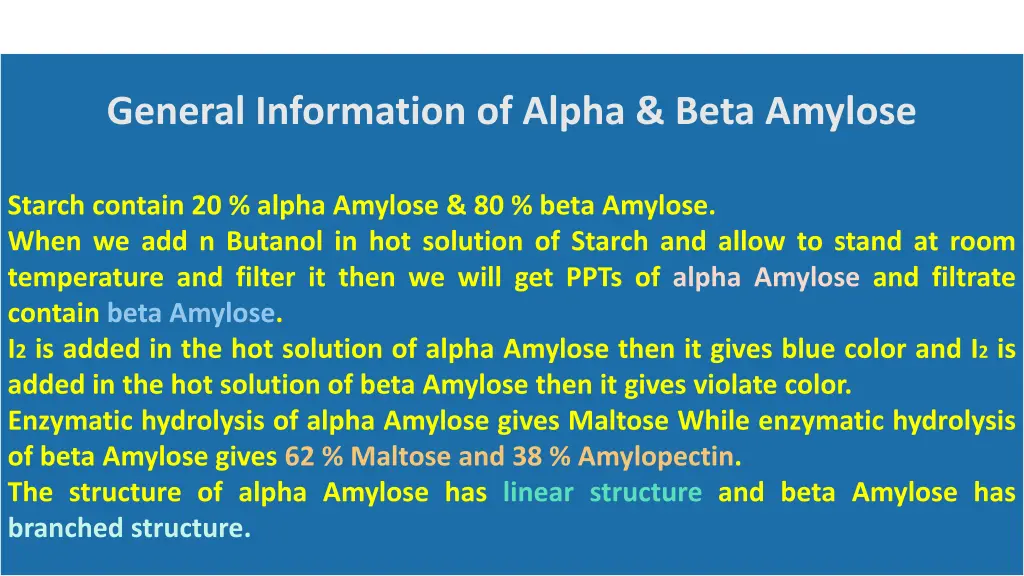 general information of alpha beta amylose