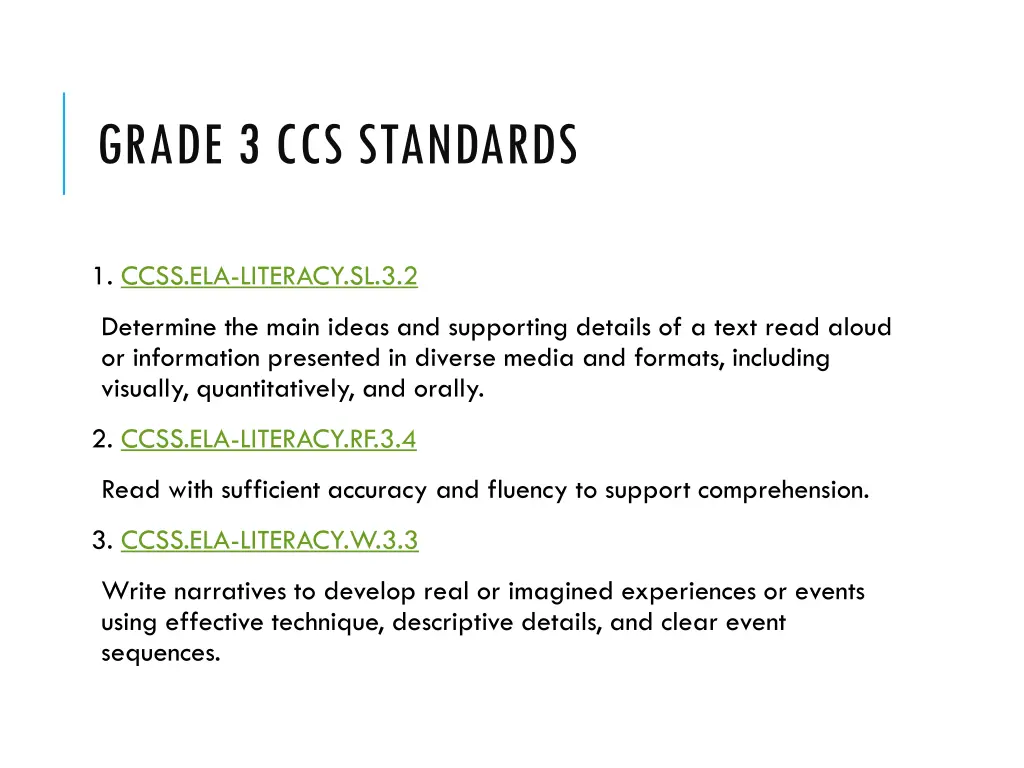 grade 3 ccs standards