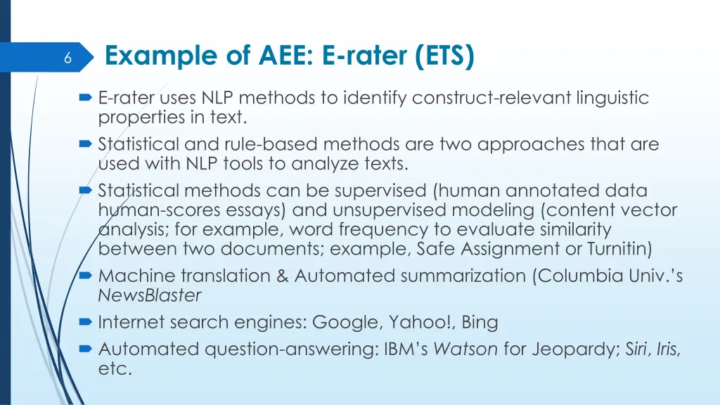 example of aee e rater ets