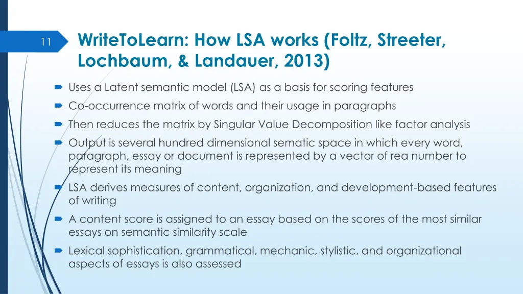 writetolearn how lsa works foltz streeter