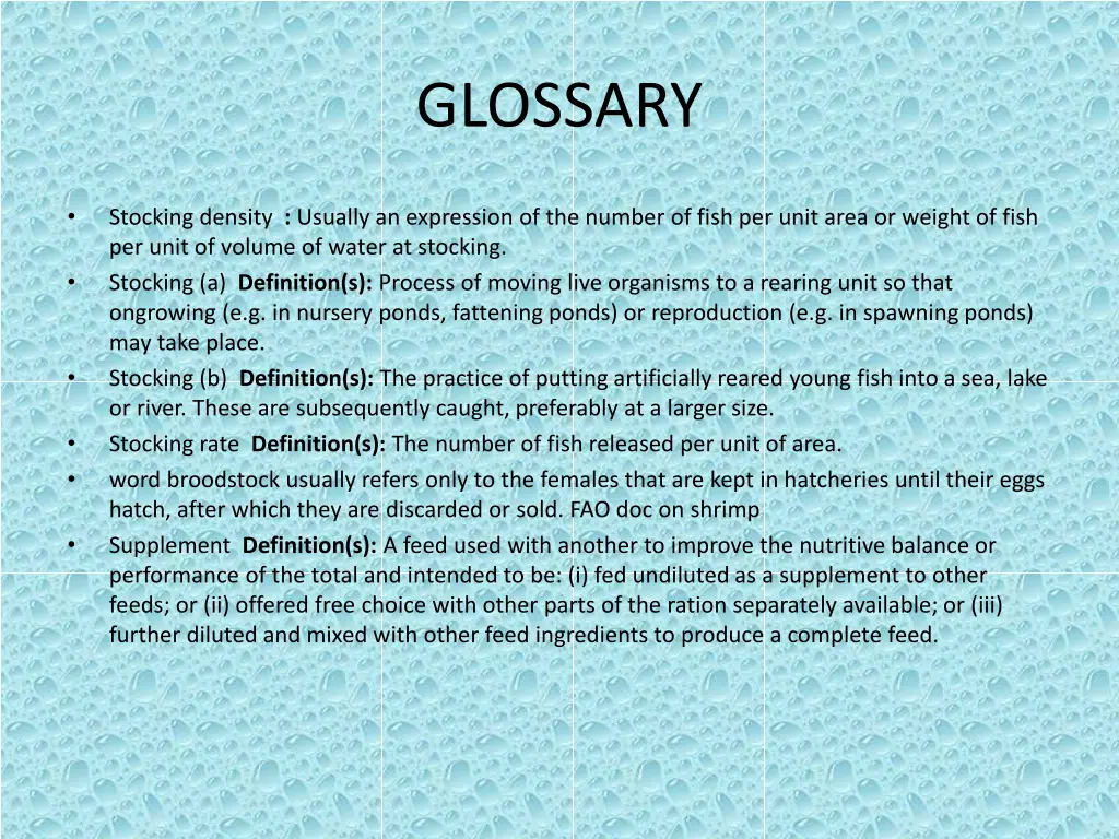 glossary