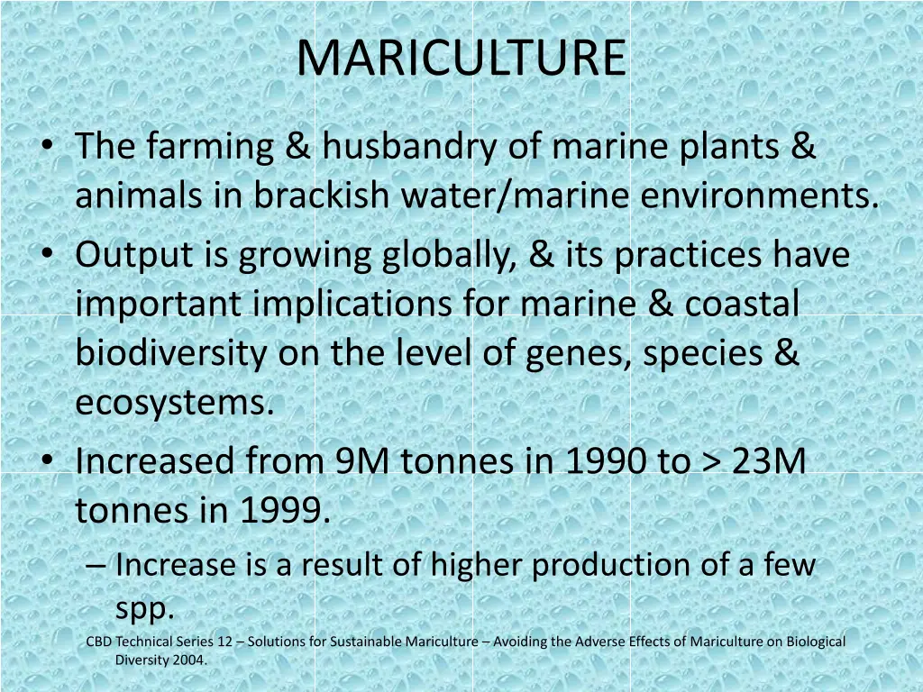 mariculture