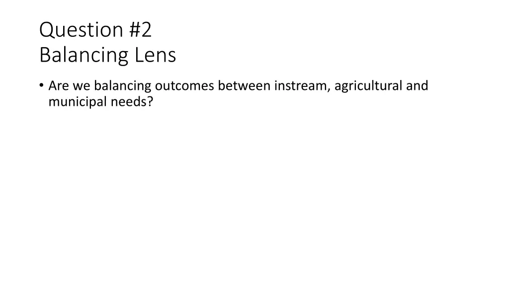 question 2 balancing lens