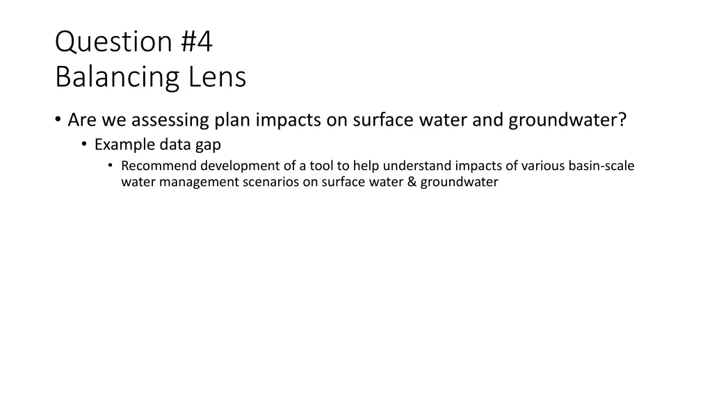 question 4 balancing lens