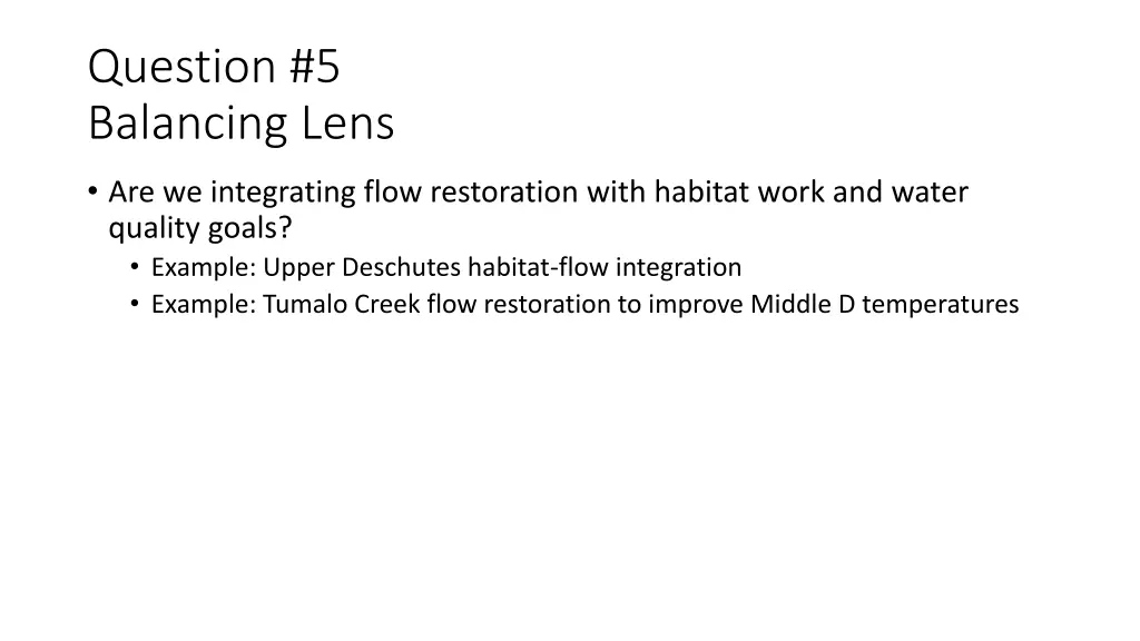 question 5 balancing lens