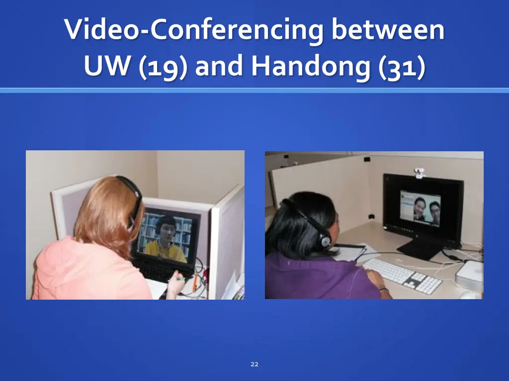 video conferencing between uw 19 and handong 31