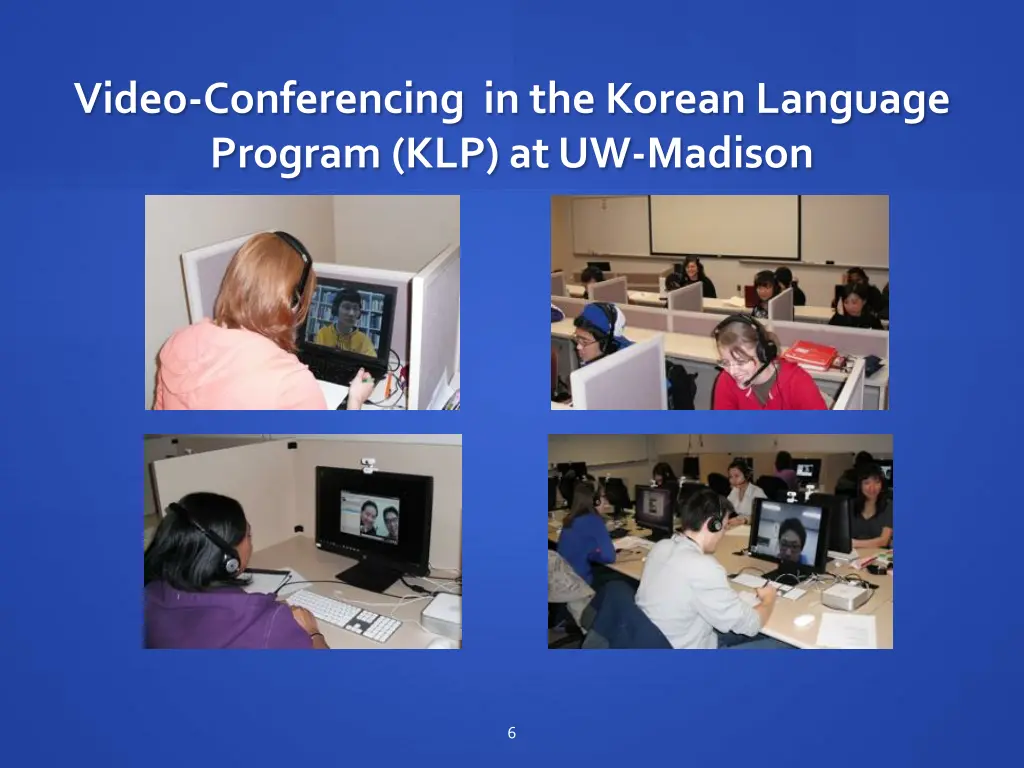 video conferencing in the korean language program