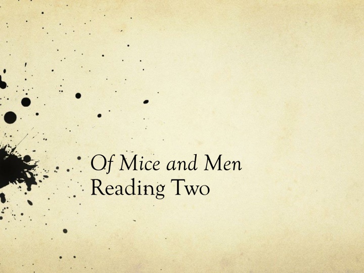 of mice and men reading two