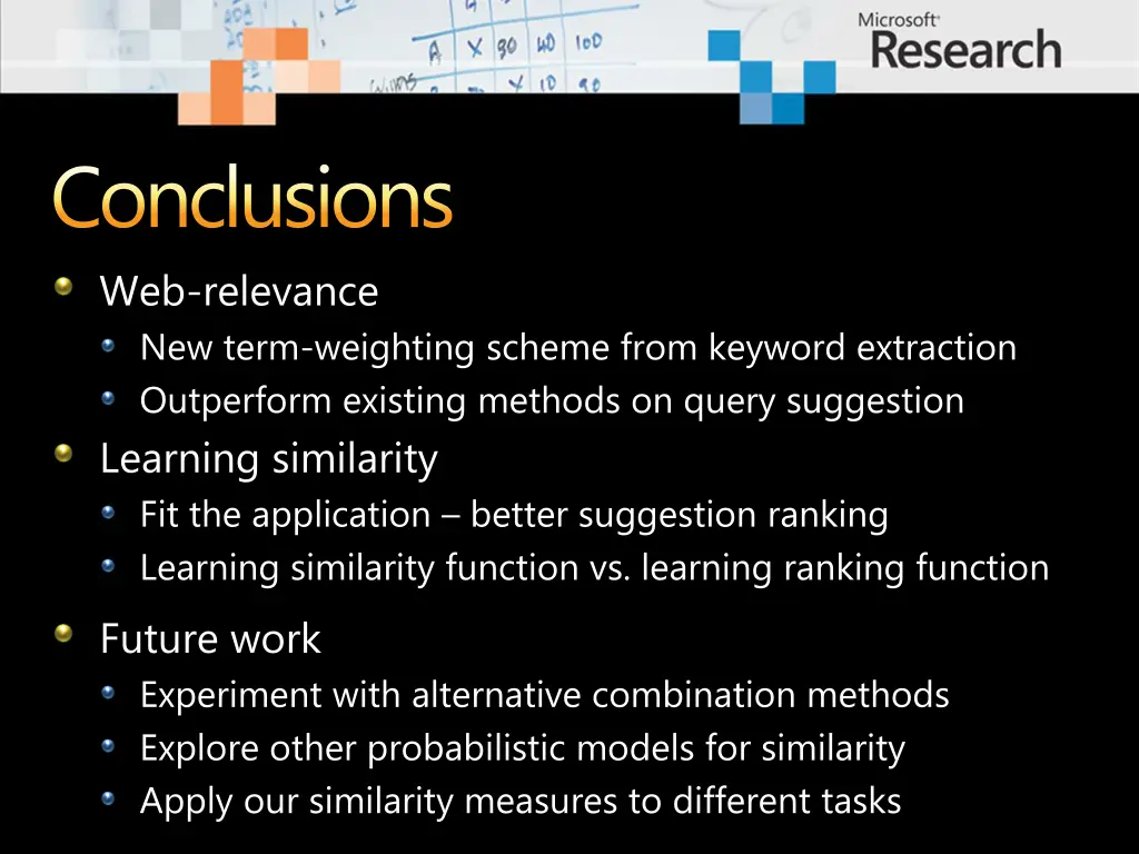 conclusions web relevance new term weighting