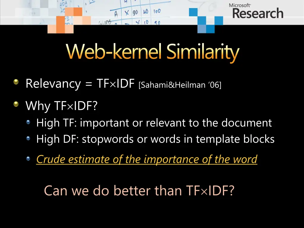 web kernel similarity