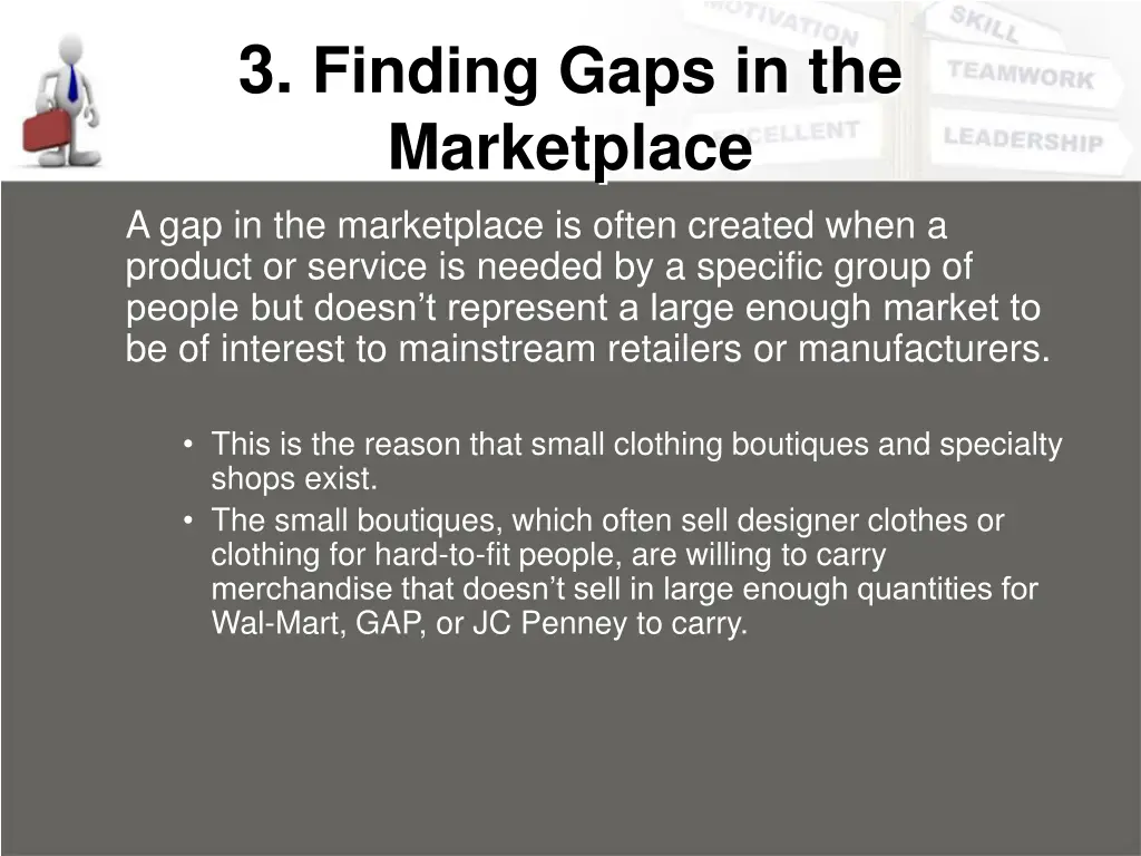 3 finding gaps in the marketplace