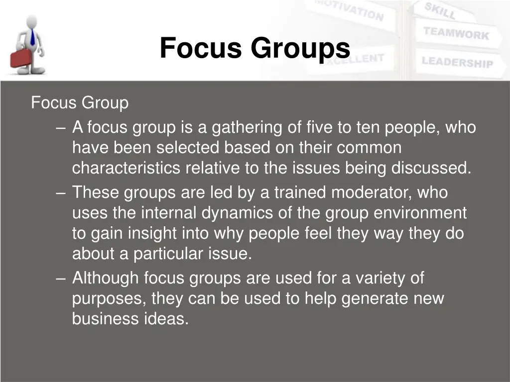 focus groups