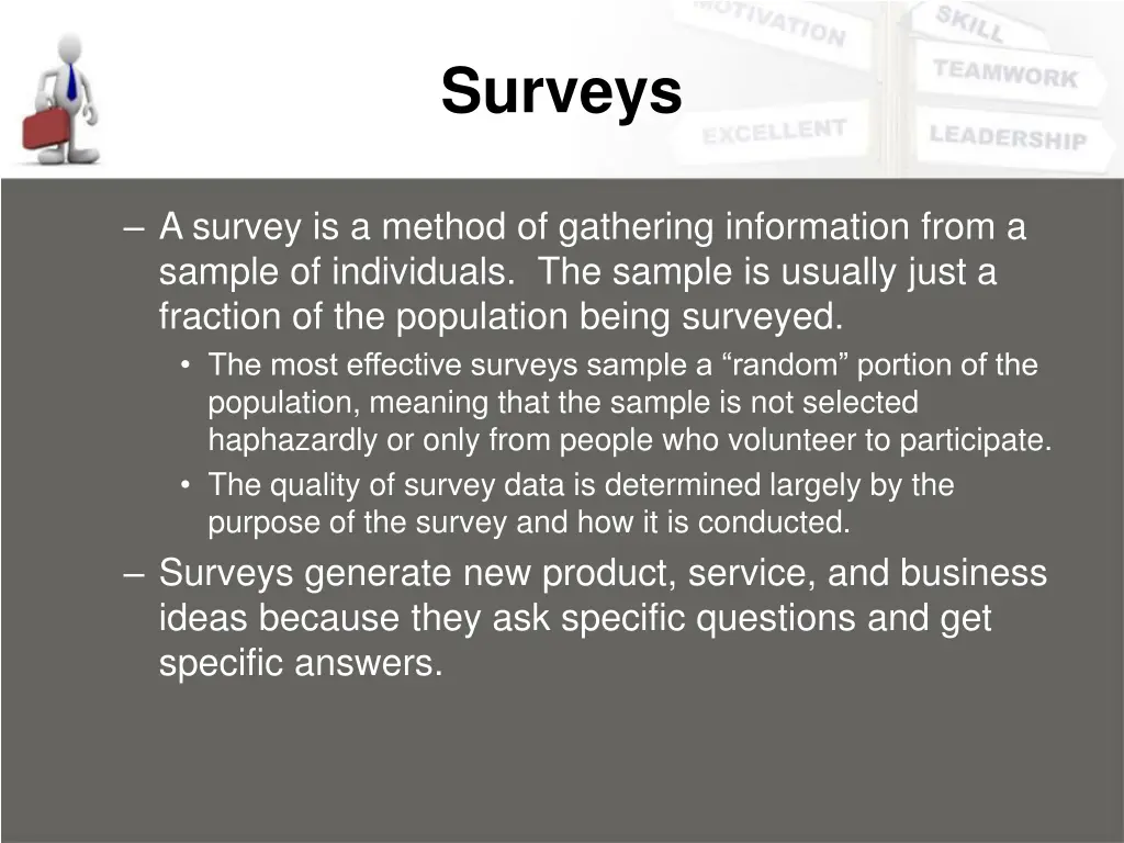 surveys