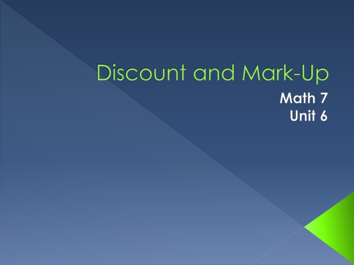 discount and mark up