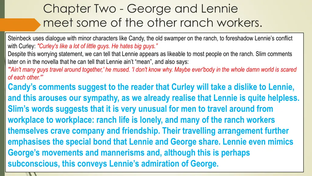 chapter two george and lennie meet some 1