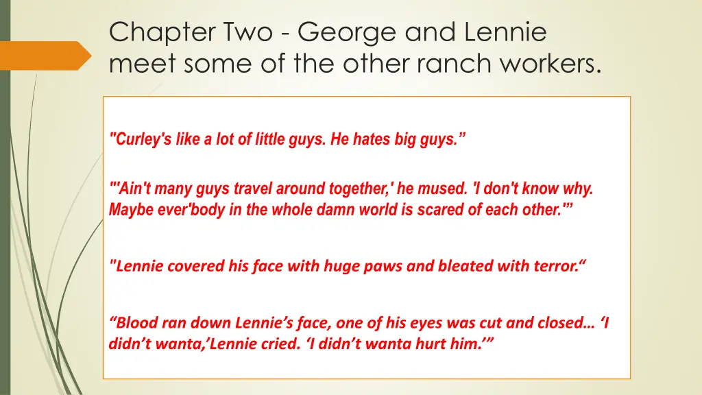 chapter two george and lennie meet some