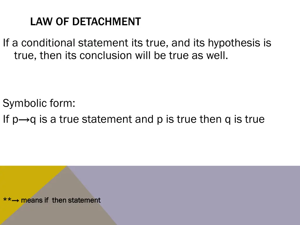 law of detachment