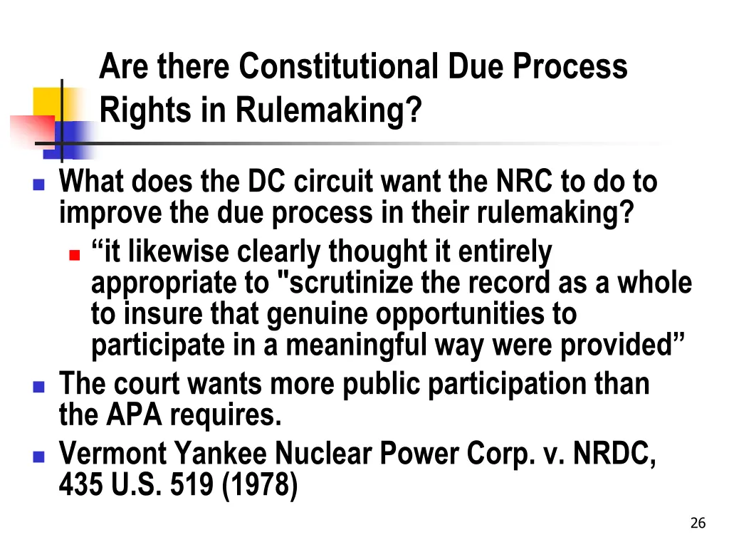 are there constitutional due process rights