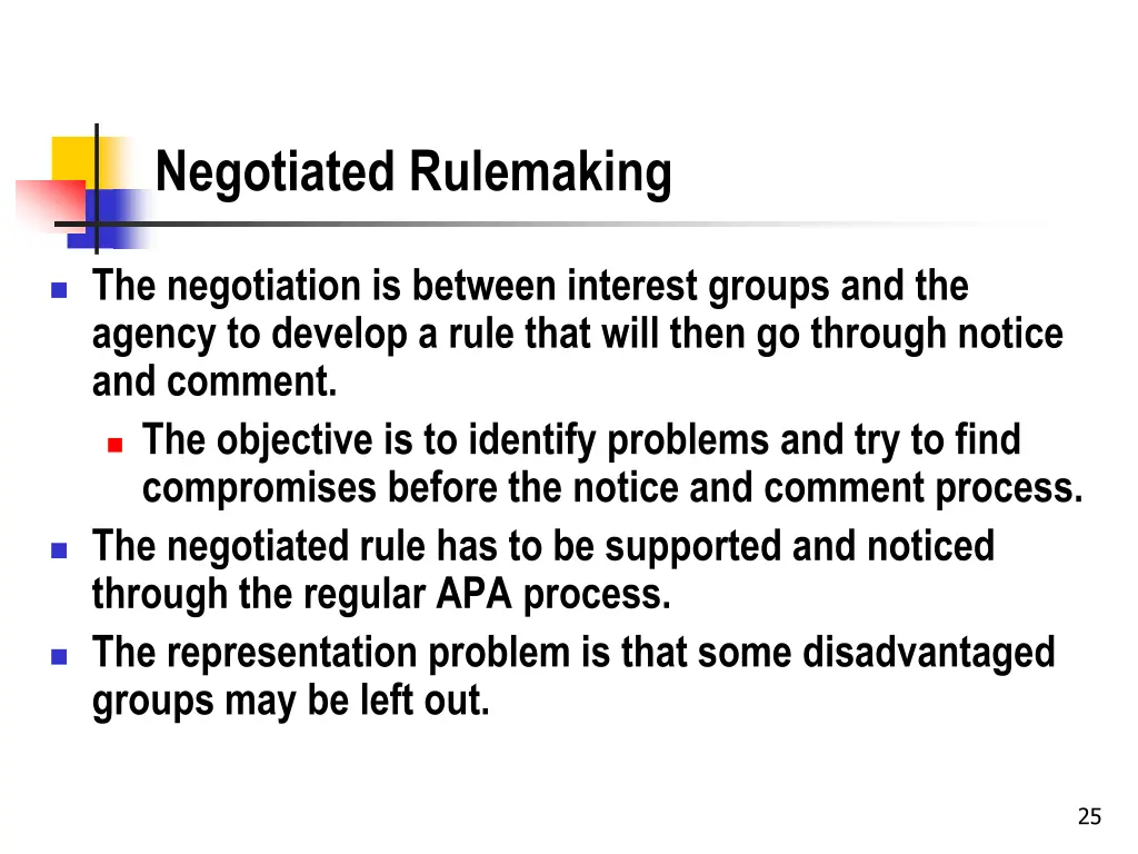 negotiated rulemaking