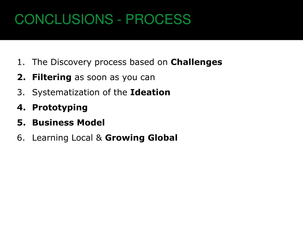 conclusions process