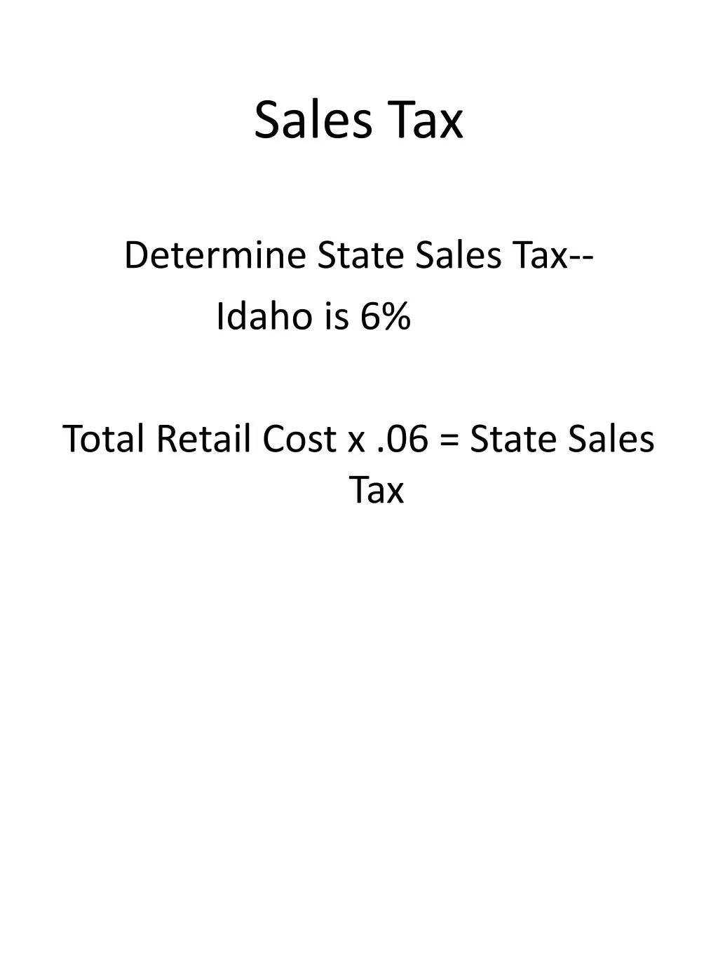 sales tax