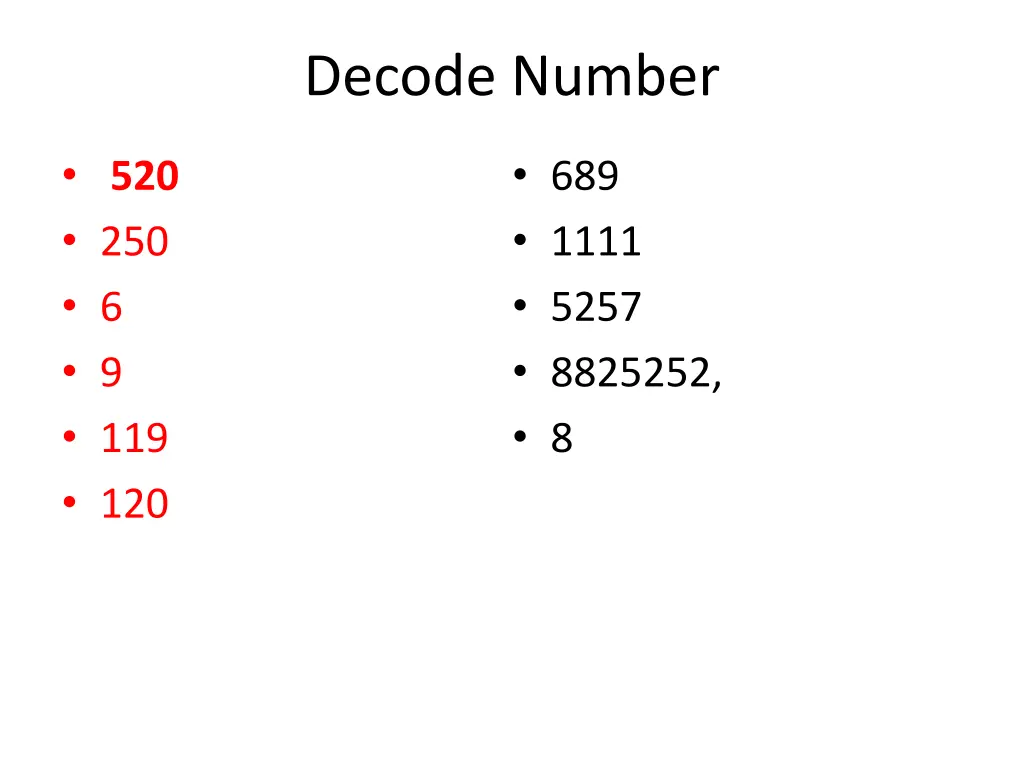 decode number