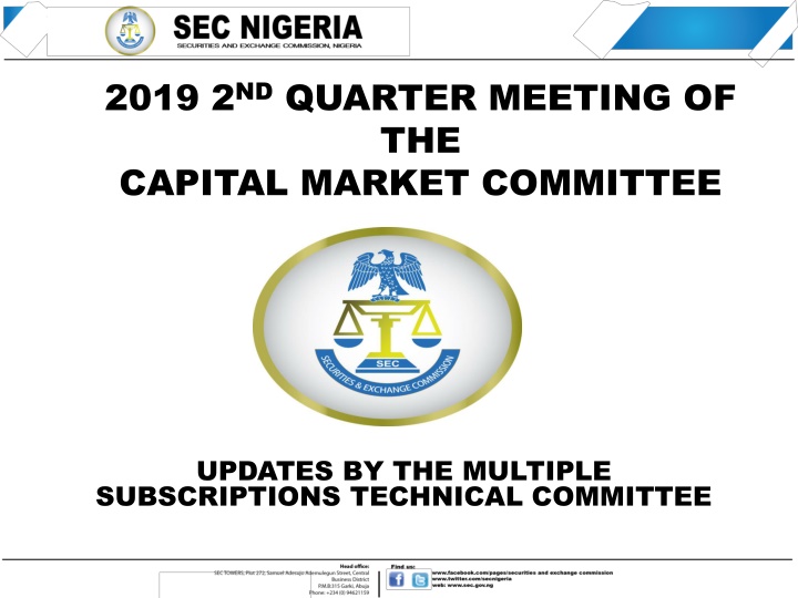 2019 2 nd quarter meeting of the capital market