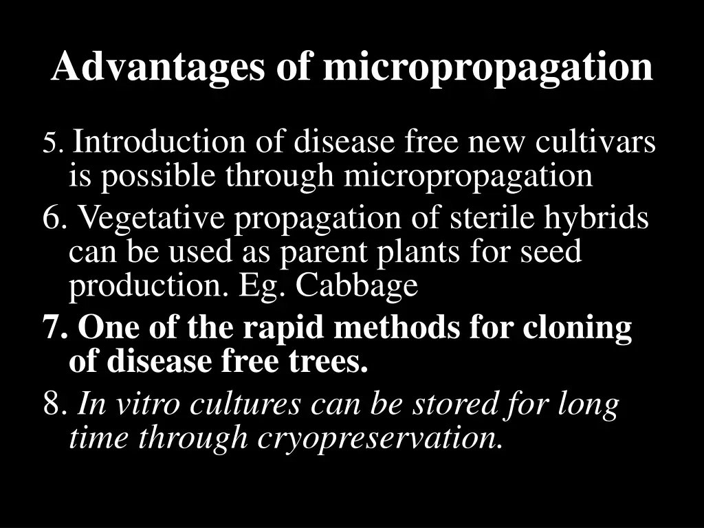 advantages of micropropagation 2