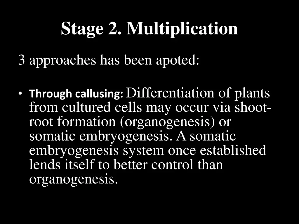 stage 2 multiplication