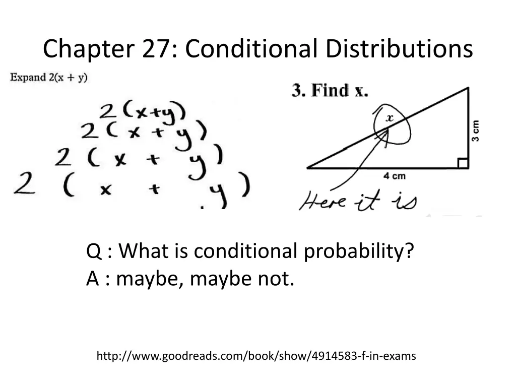 chapter 27 conditional distributions