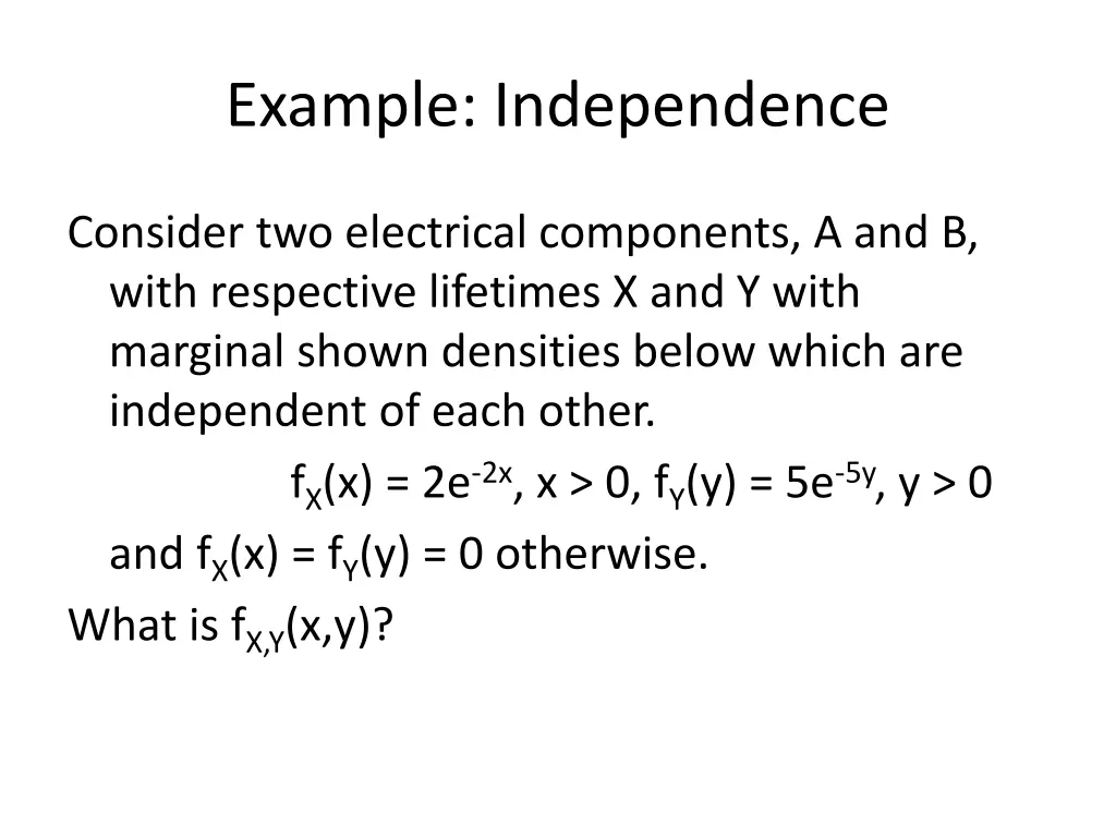 example independence