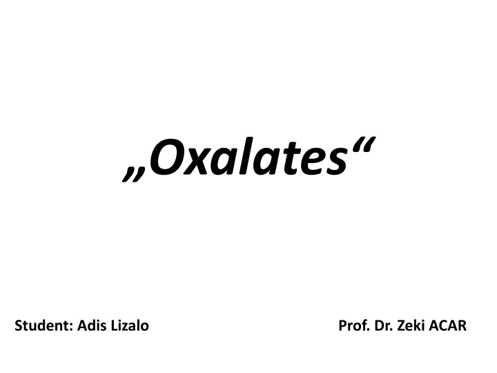 oxalates