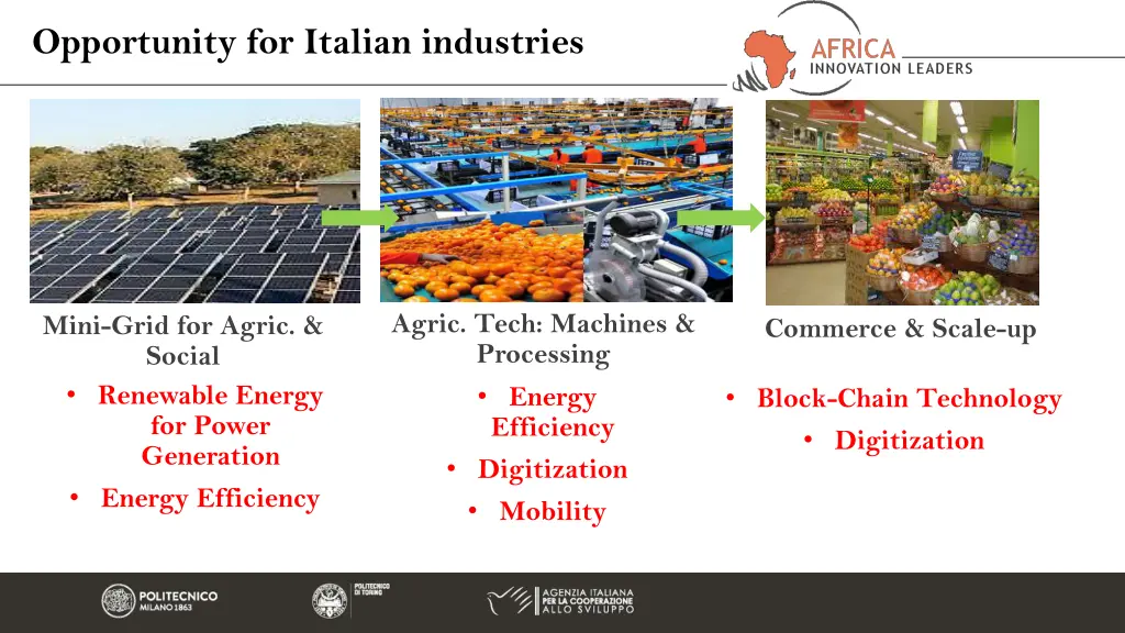 opportunity for italian industries