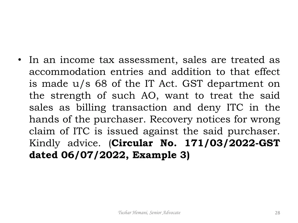 in an income tax assessment sales are treated
