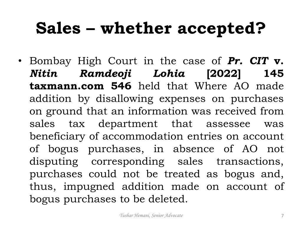 sales whether accepted