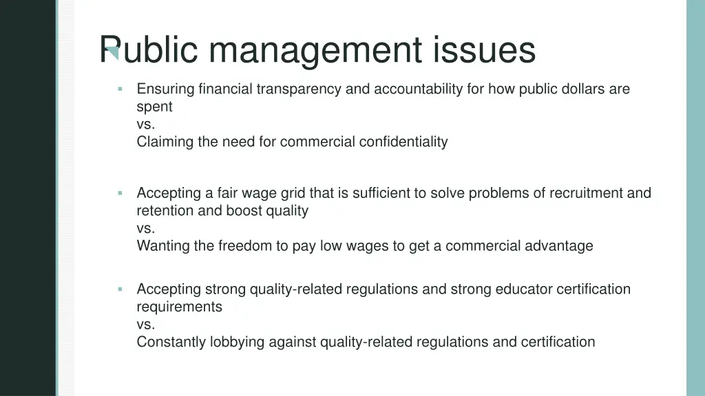 public management issues